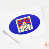 Tibet Ovaler Aufkleber (Umschlag)