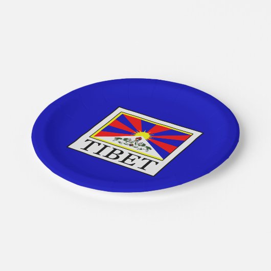 Tibet Pappteller (Schrägansicht)
