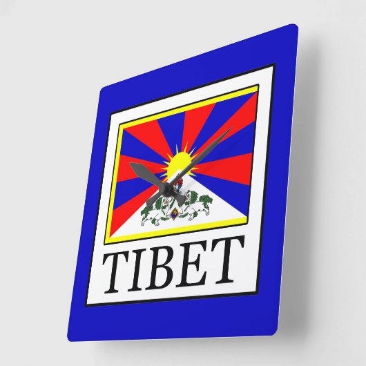 Tibet Quadratische Wanduhr (Winkel)
