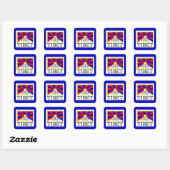 Tibet Quadratischer Aufkleber (Blatt)