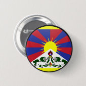 Tibet-Qualität Flaggen-Kreis Button (Vorne & Hinten)