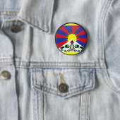 Tibet-Qualität Flaggen-Kreis Button (Beispiel)