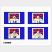 Tibet Rechteckiger Aufkleber (Blatt)