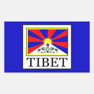 Tibet Rechteckiger Aufkleber