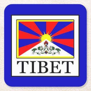 Tibet Rechteckiger Pappuntersetzer
