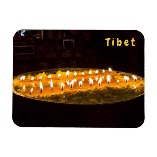 Tibet - Ritual Butter Lampe Magnet (Horizontal)