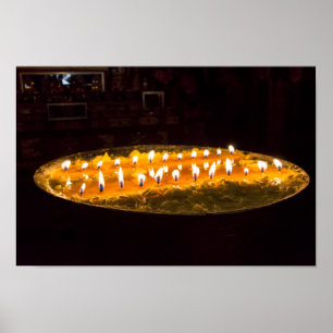 Tibet - Ritual-Butterlampe Poster