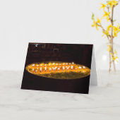 Tibet - Ritualbutter-Lampe Karte (Gelbe Blume)