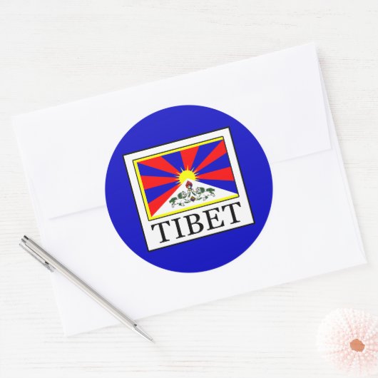 Tibet Runder Aufkleber (Umschlag)