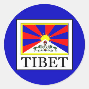 Tibet Runder Aufkleber