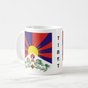 Tibet, Schneeläonen, tibetische Flagge - Der Hima Kaffeetasse
