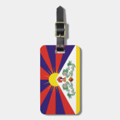 Tibet & Snow Lions, Flagge - Himalaya Gepäckanhänger (Vorderseite vertikal)