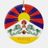 Tibet & Snow Lions Flagge, Mantra- Der Himalaya Keramik Ornament (Hinten)