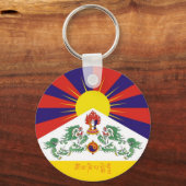 Tibet & Snow Lions Flagge, Mantra- Der Himalaya Schlüsselanhänger (Rückseite)