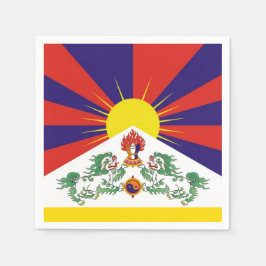 Tibet & Snow Lions Flagge, Mantra- Der Himalaya Serviette