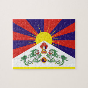 Tibet & Snow Lions, tibetische Flagge - Der Himala Puzzle