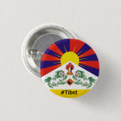 Tibet, Snow Lions, tibetische Flagge - Der Himalay Button (Vorne & Hinten)