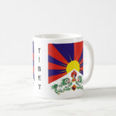 Tibet, Snow Lions, tibetische Flagge - Der Himalay Kaffeetasse (VorderseiteRechts)