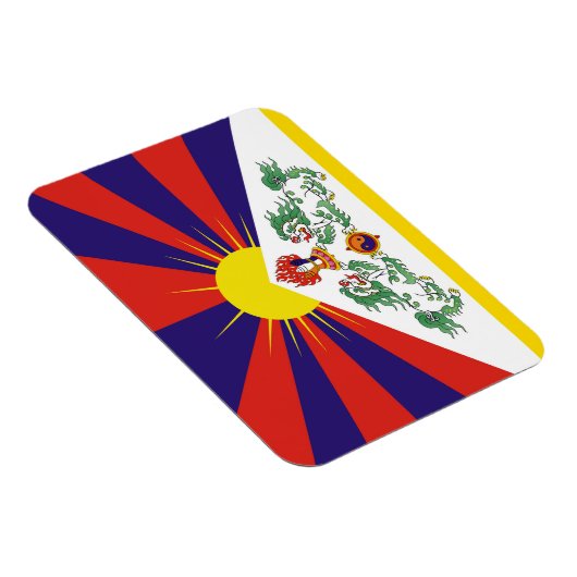 Tibet, Snow Lions, tibetische Flagge - Der Himalay Magnet (Rechte Seite)