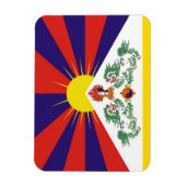 Tibet, Snow Lions, tibetische Flagge - Der Himalay Magnet (Vertikal)