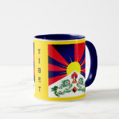 Tibet, Snow Lions, tibetische Flagge - Der Himalay Tasse (VorderseiteRechts)