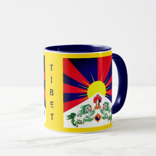 Tibet, Snow Lions, tibetische Flagge - Der Himalay Tasse