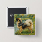 Tibet-Spaniel Button (Vorne & Hinten)