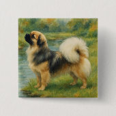 Tibet-Spaniel Button (Vorderseite)