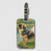 Tibet-Spaniel Gepäckanhänger (Vorderseite Vertikal)
