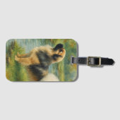 Tibet-Spaniel Gepäckanhänger (Vorderseite (Horizontal))