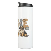 Tibet-Spaniel Groovy Tibbie Mama Thermosbecher (Nach rechts gedreht)
