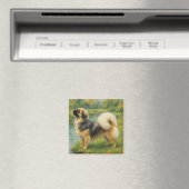 Tibet-Spaniel Magnet (In Situ (Geschirrspüler))