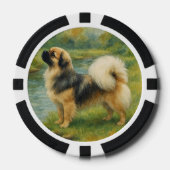 Tibet-Spaniel Pokerchips (Vorderseite)
