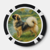 Tibet-Spaniel Pokerchips (Rückseite)