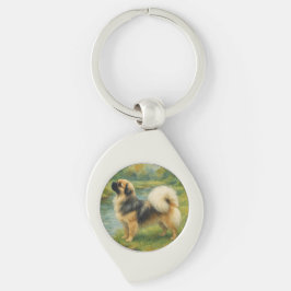 Tibet-Spaniel Schlüsselanhänger