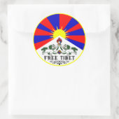 Tibet-Sticker Runder Aufkleber (Tasche)