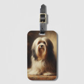 Tibet-Terrier Gepäckanhänger (Vorderseite Vertikal)
