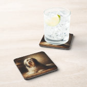 Tibet-Terrier Getränkeuntersetzer (Rechte Seite)