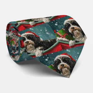 Tibet-Terrier Hund Weihnachtsfestlich Krawatte