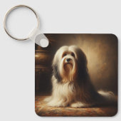 Tibet-Terrier Schlüsselanhänger (Vorderseite)
