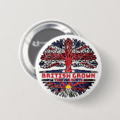 Tibet Tibetisch Britisches Tree Roots Flag Button (Vorne & Hinten)