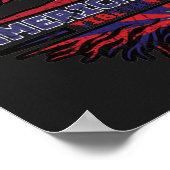 Tibet Tibetisch Fahne der amerikanischen Baumrinde Poster (Ecke)