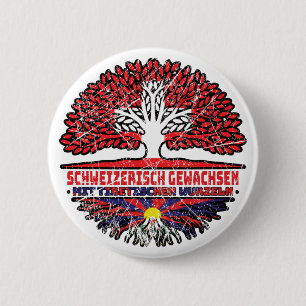 Tibet Tibetisch Schweizer Bauzel Button