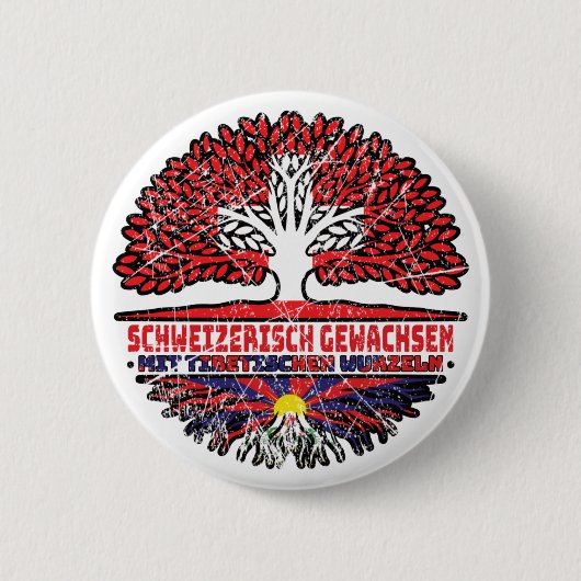 Tibet Tibetisch Schweizer Bauzel Button (Vorderseite)
