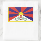 Tibet/tibetische Flagge Rechteckiger Aufkleber (Tasche)