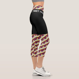 Tibet und tibetische Flaggenmode, Fitness, Sport Capri Leggings