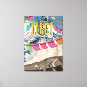 Tibet Vintage Travel Poster Leinwanddruck