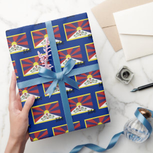 Tibet Wrapping Paper, tibetische Flagge patriotisc Geschenkpapier
