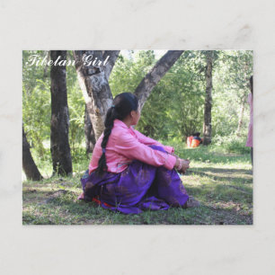 Tibetan Girl Postkarte