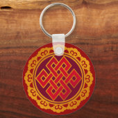 Tibetan Karma Buddhismus Eternaler Knot Schlüsselanhänger (Vorderseite)